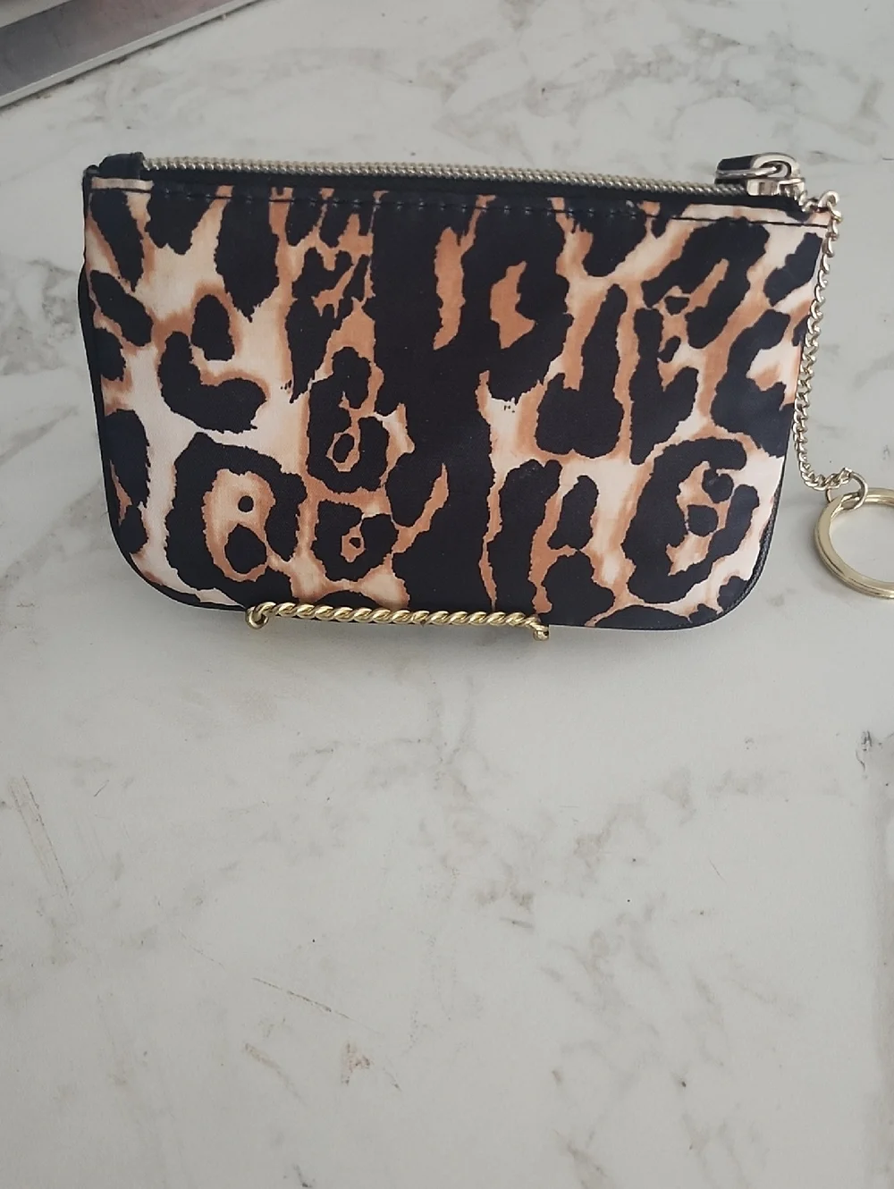 Victoria's Secret Leopard Print Key Pouch - Brown/Black - Picture 4 of 8